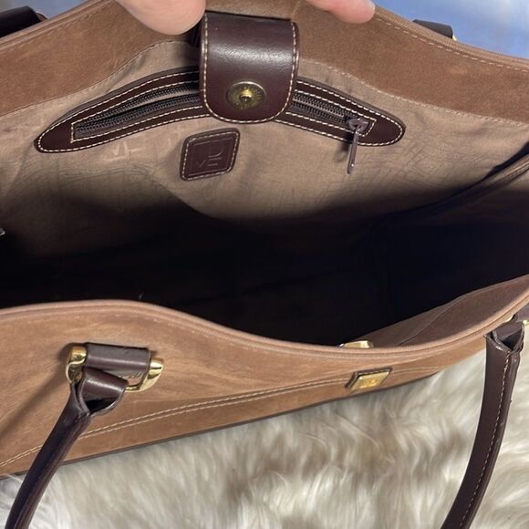 Diane Von Furstenberg Brown Suede Shopper Tote Bag - Picture 6 of 11